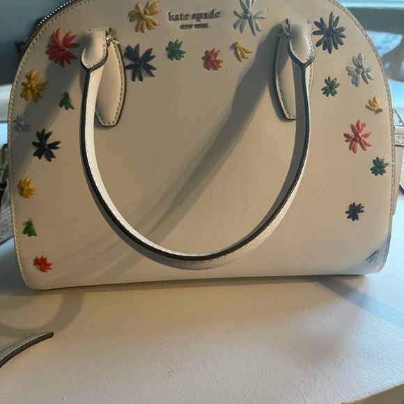 Kate spade raffia flower satchel - Picture 2 of 3